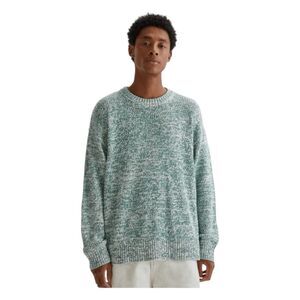 BDG Urban Outfitters Clark Crewneck Sweater Heather Green White M